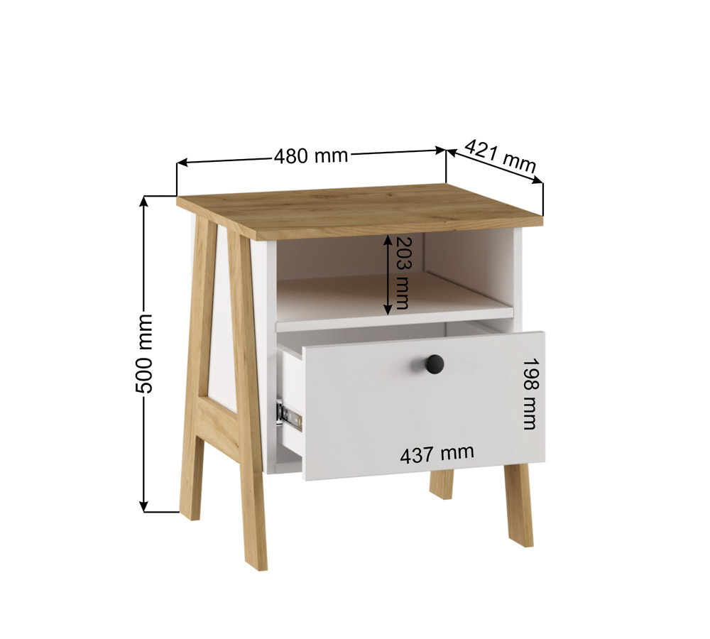 Теодора Тумба прикроватная 1 ящик