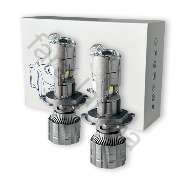 Светодиодные мини линзы автолампы в фары H4 серия A8