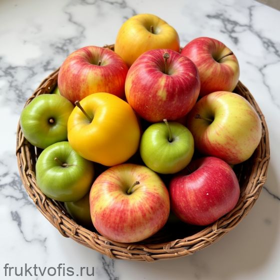 Корзина с яблоками