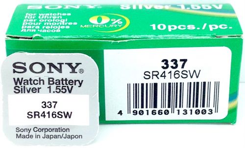 muRata silver 337 SR416SW 1.55v