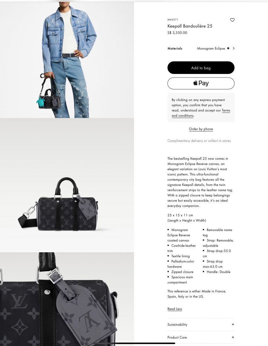 Louis Vuitton Keepall Bandouliere 25