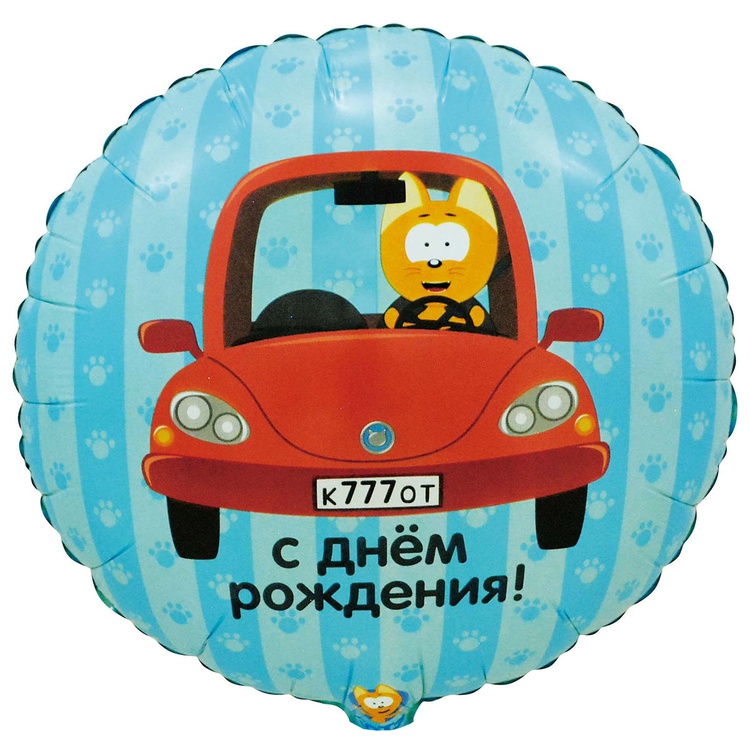 Котэ 4 круглый шар фольгированный с гелием