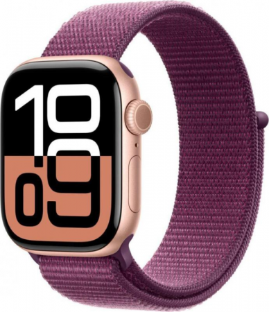 Смарт-часы Apple Watch Series 10 42 mm Rose Gold Aluminum Case with Plum Sport Loop