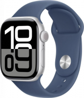 Смарт-часы Apple Watch Series 10 42 mm Silver Aluminum Case with Denim Sport Band M/L