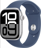 Смарт-часы Apple Watch Series 10 46 mm Silver Aluminum Case with Denim Sport Band M/L