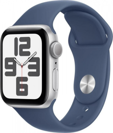 Смарт-часы Apple Watch SE (2nd Gen) 40 mm Silver Aluminum Case with Denim Sport Band S/M