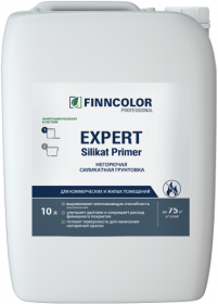 Грунтовка Негорючая Finncolor Expert Silikat Primer 10л Силикатная, Бесцветная / Финнколор Силикат Праймер
