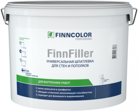 Шпатлевка Финишная Finncolor FinnFiller 17кг Универсальная, Белая для Стен и Потолков / Финнколор.