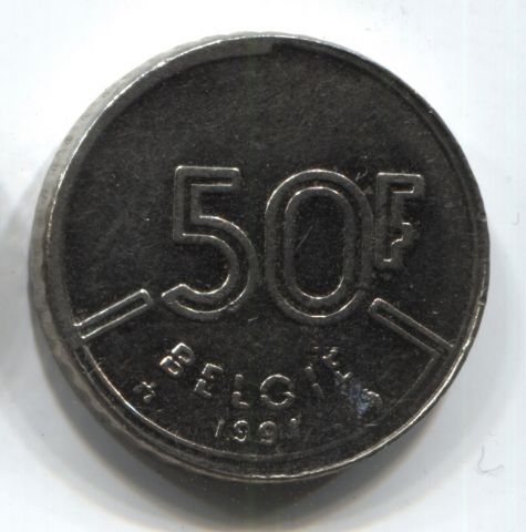 50 франков 1991 Бельгия Belgie