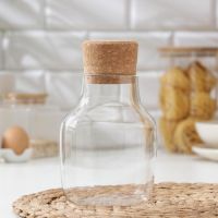 Банка стеклянная для хранения сыпучих продуктов «Эко», 800 мл, 10,5?20 см, с пробковой крышкой
