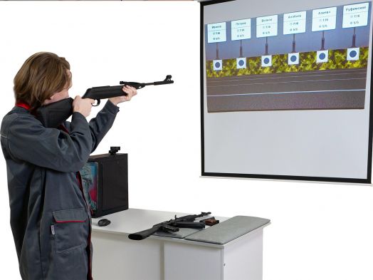 Электронный стрелковый тренажер для стрельбы по проецируемым на экран мишеням "Защитник-2"