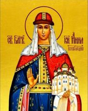 Икона Анна Всеволодовна преподобная княжна (рукописная)