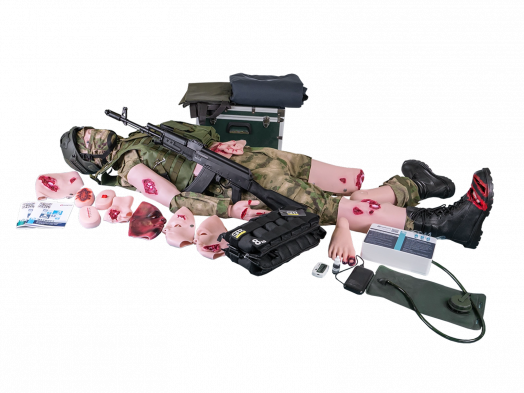 Тренажер-манекен взрослого пострадавшего для отработки навыков первой помощи при боевых действиях "Слава-7" - 75 кг