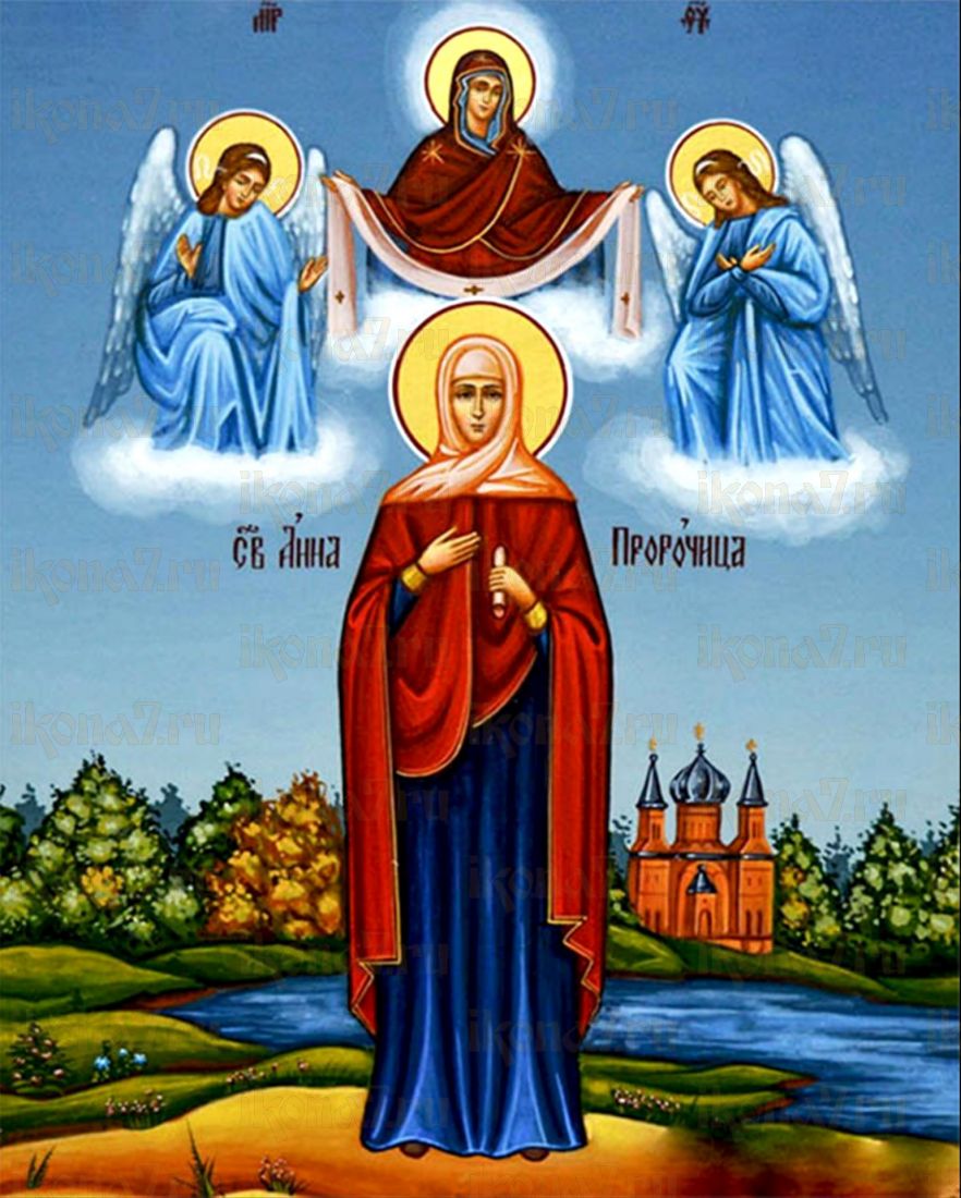Икона Анна Пророчица, дочь Фануилова (рукописная)