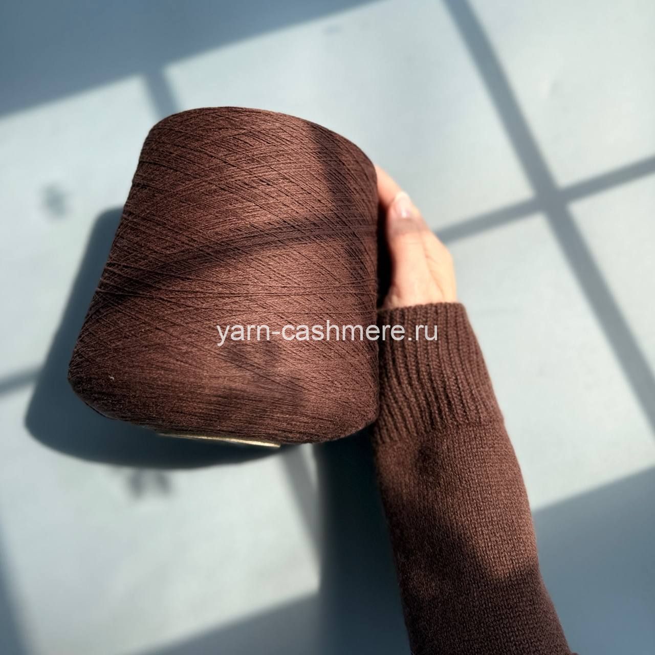 Бобинный 100% кашемир. Темный какао  2/26    Nail Mongol   1300м./100 гр.