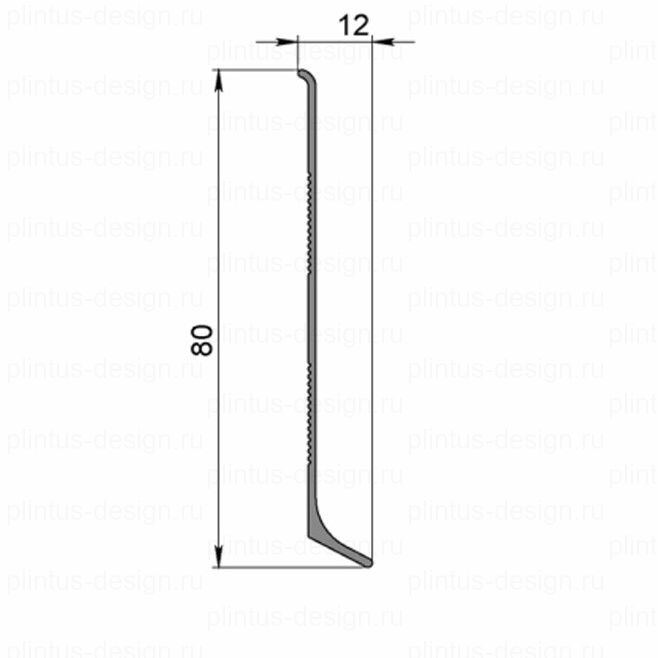 Алюминиевый плинтус ПЛ-80 мм