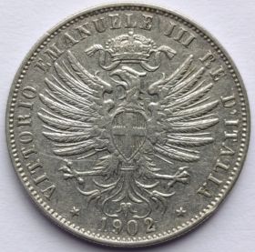 25 чентезимо Италия  1902