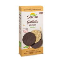 Хлебцы кукурузные с темным шоколадом без глютена 100 г,  Gallette di mais con cioccolato fondente, Sarchio, 100 g