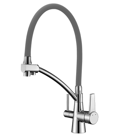 Смеситель для кухонной мойки Lemark Comfort LM3071C-Gray