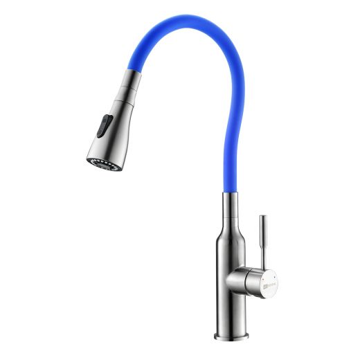 Смеситель для кухни Lemark с гибким изливом LM5082S-Blue