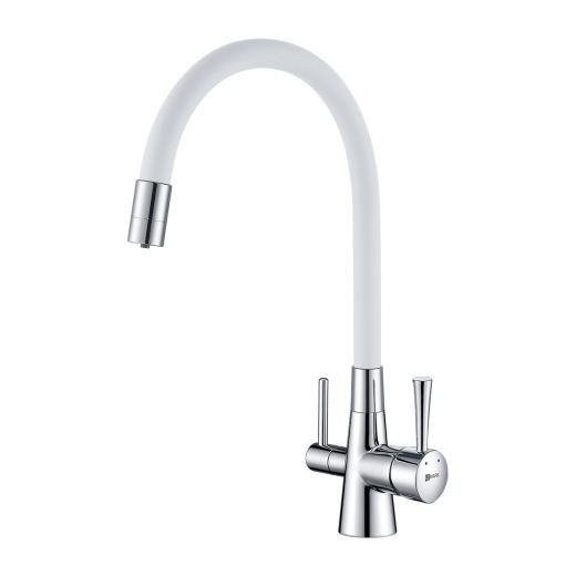 Смеситель для кухни Lemark Comfort с подключением к фильтру с питьевой водой LM3075C-White