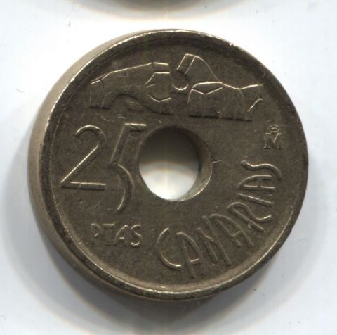 25 песет 1994 Испания Канарские острова
