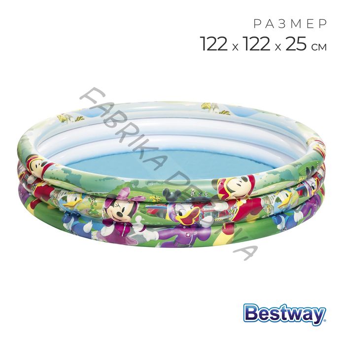 Бассейн надувной Bestway «Микки Маус», 122x25 см, от 2 лет, 91007