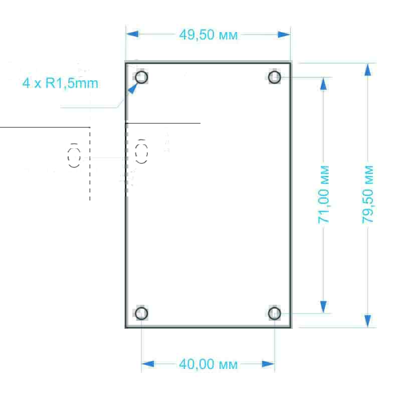 Корпус для РЭА на DIN рейку LA-01 (81 х 53 х 32 мм)