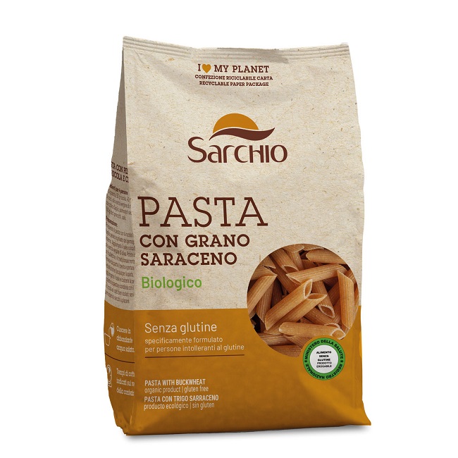 Паста Пенне без глютена 250 г, Penne con grano saraceno, Sarchio, 250 g