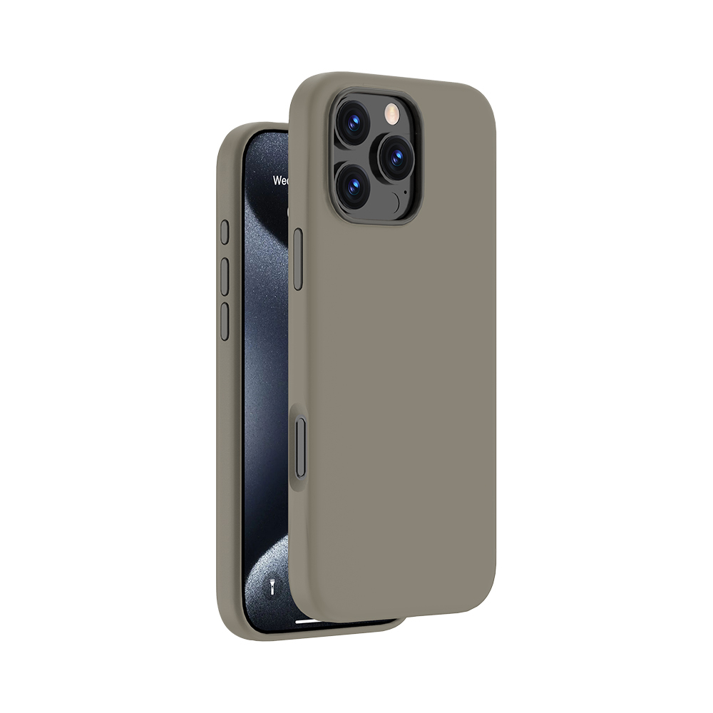 Чехол Liquid Silicone Magsafe для Apple iPhone 16 Pro Max, серый