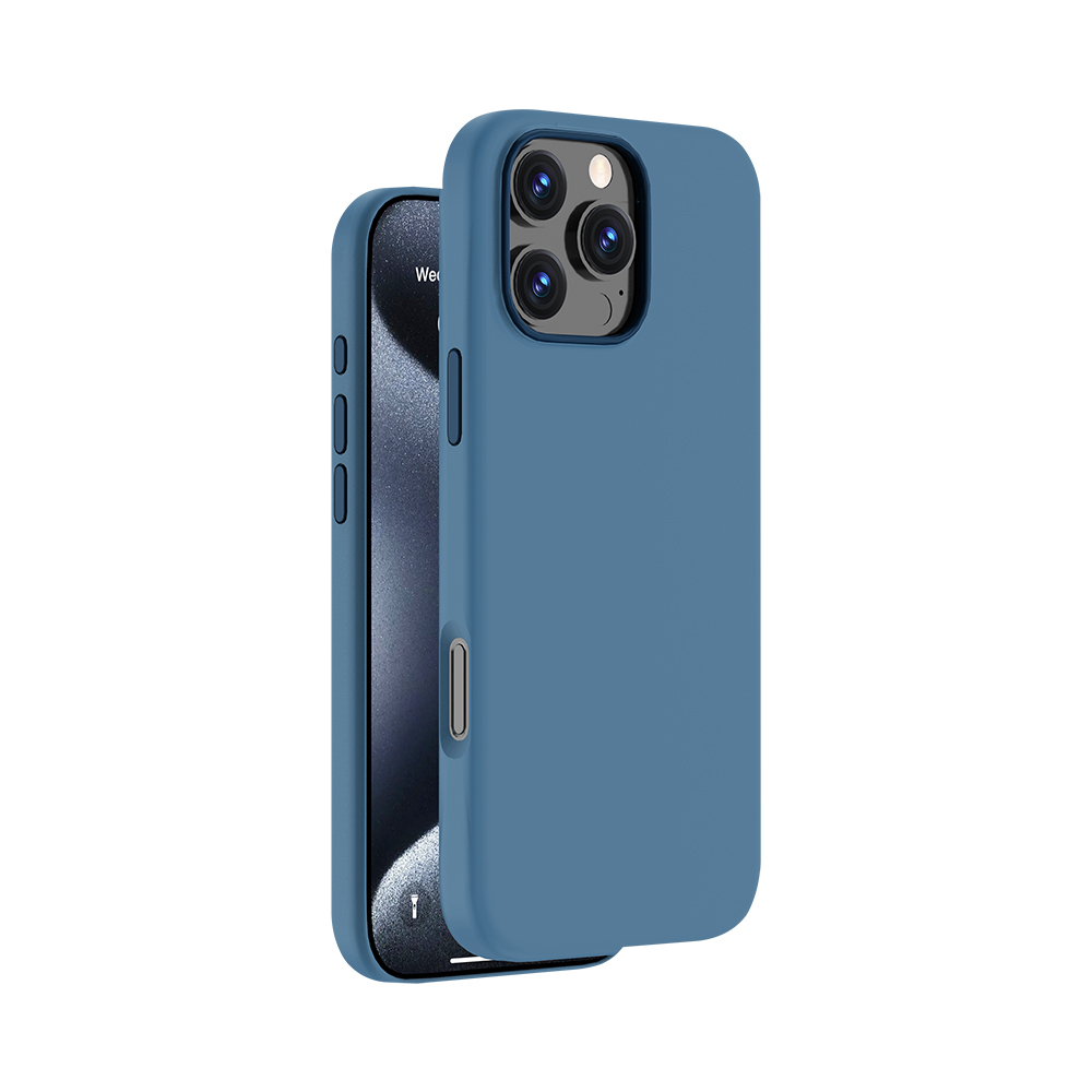 Чехол Liquid Silicone Magsafe для Apple iPhone 16 Pro Max, синий