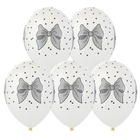 1103-3162 Шелкография пастель 14" Бантики горошек