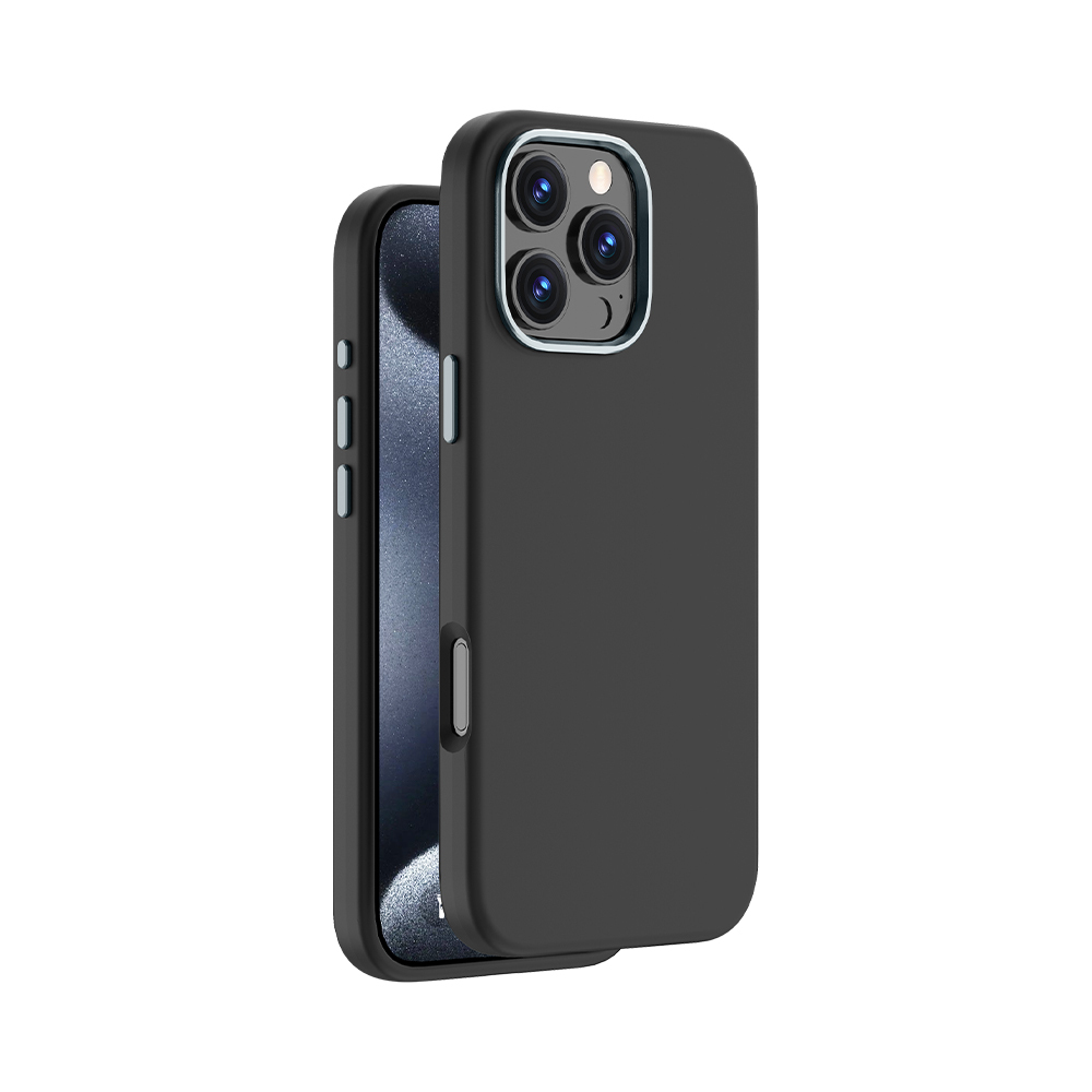 Чехол Liquid Silicone Pro Magsafe для Apple iPhone 16 Pro Max, черный