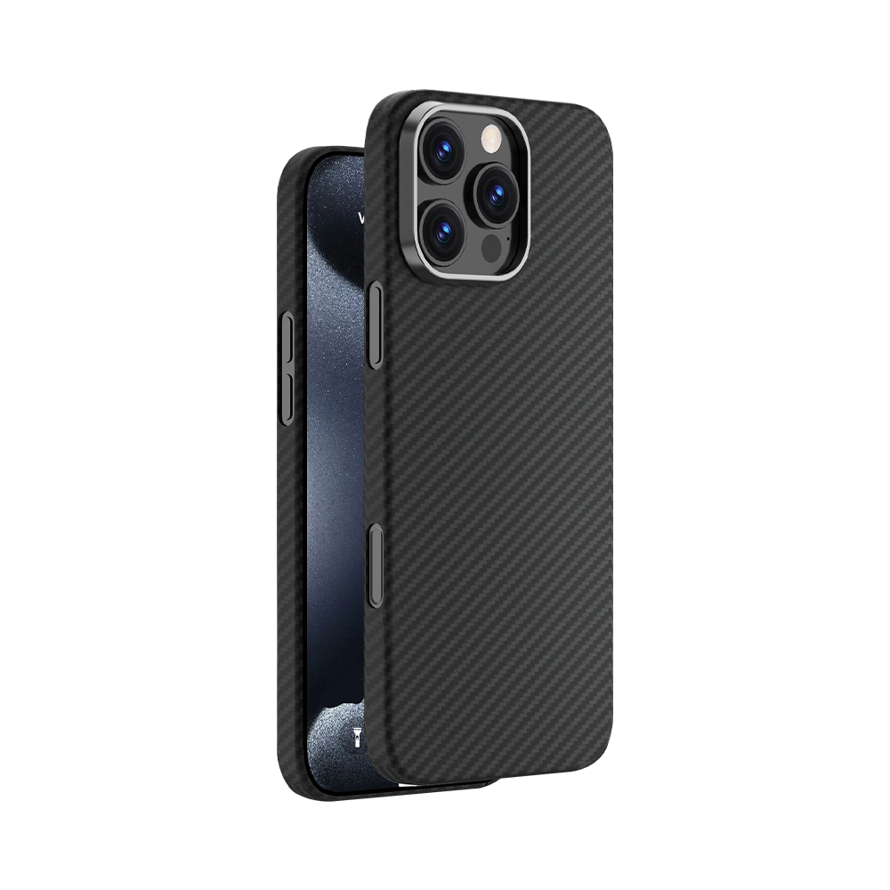 Чехол Real Kevlar MagSafe для Apple iPhone 16 Pro Max, черный