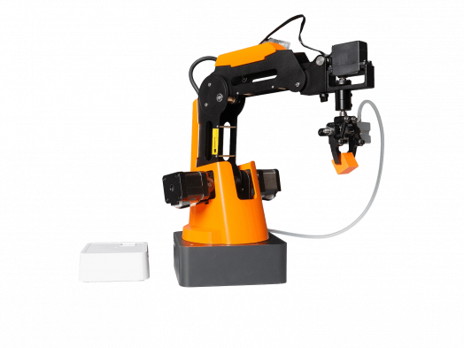 Четырёхосевой учебный робот-манипулятор с модульными сменными насадками LEVSHA