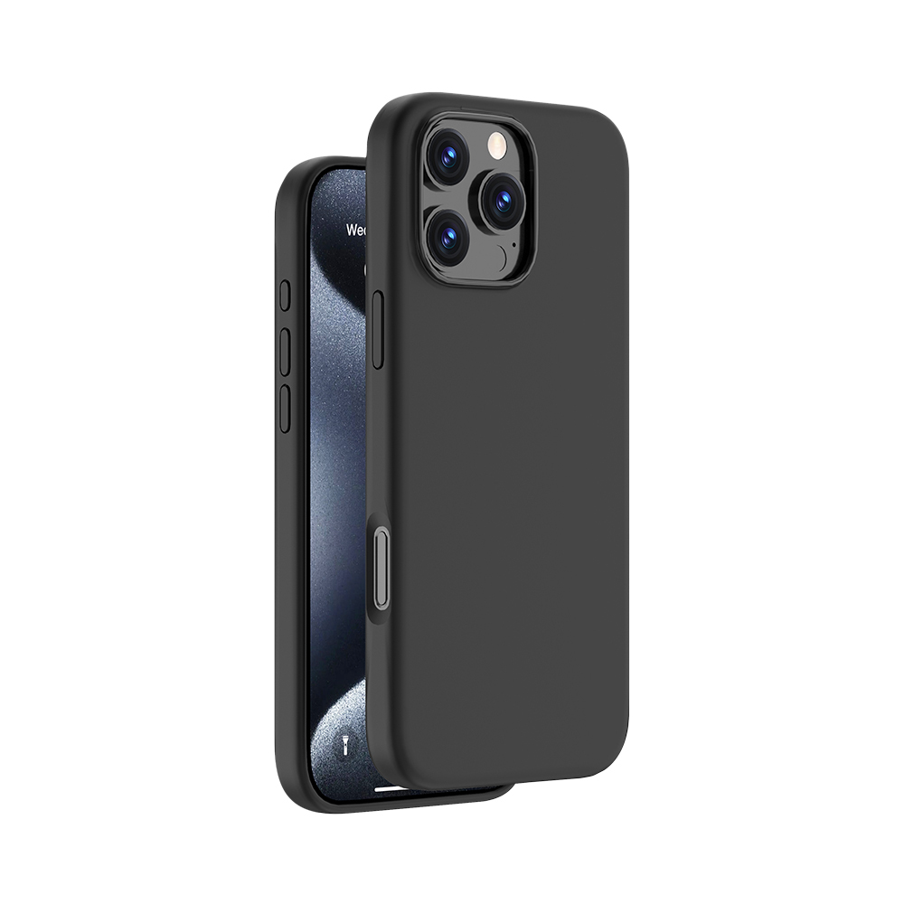 Чехол Liquid Silicone Magsafe для Apple iPhone 16 Pro, черный