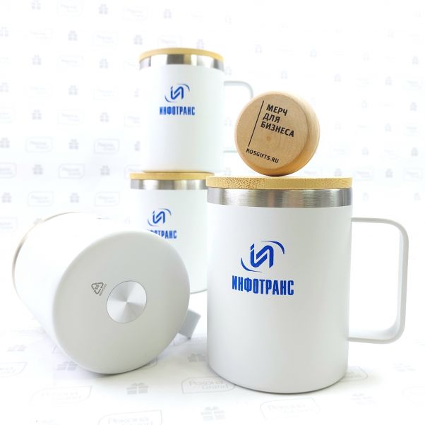Термокружки из эко стали с логотипом ИНФОТРАНС