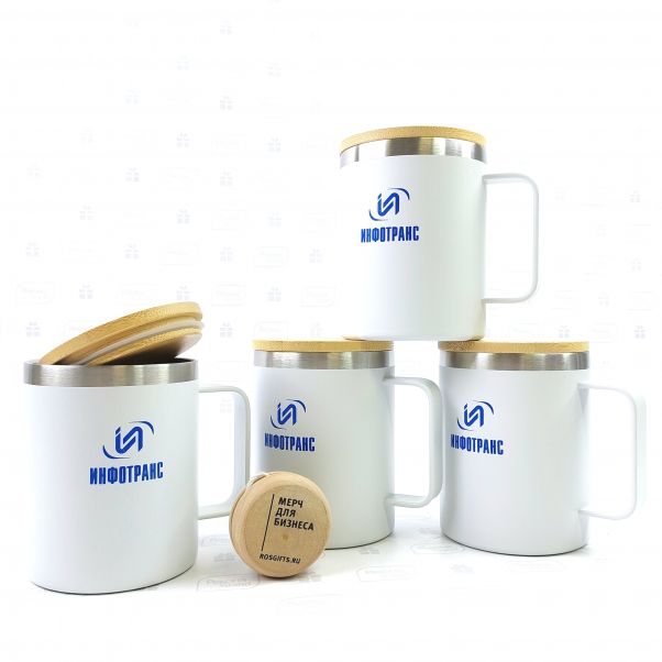 Термокружки из эко стали с логотипом ИНФОТРАНС