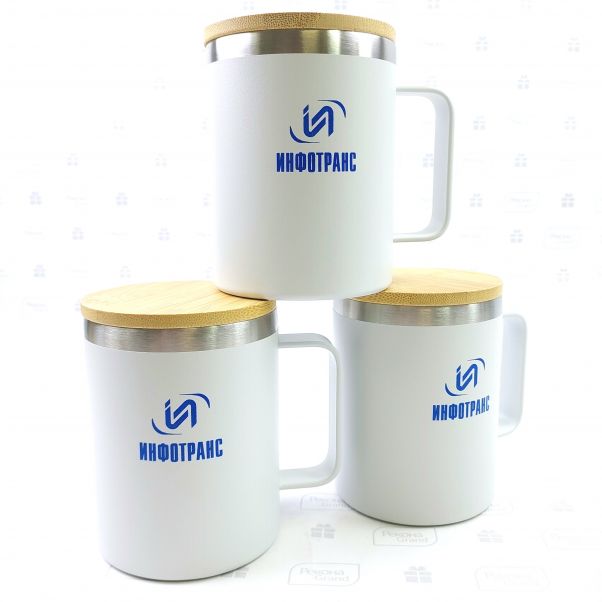 Термокружки из эко стали с логотипом ИНФОТРАНС