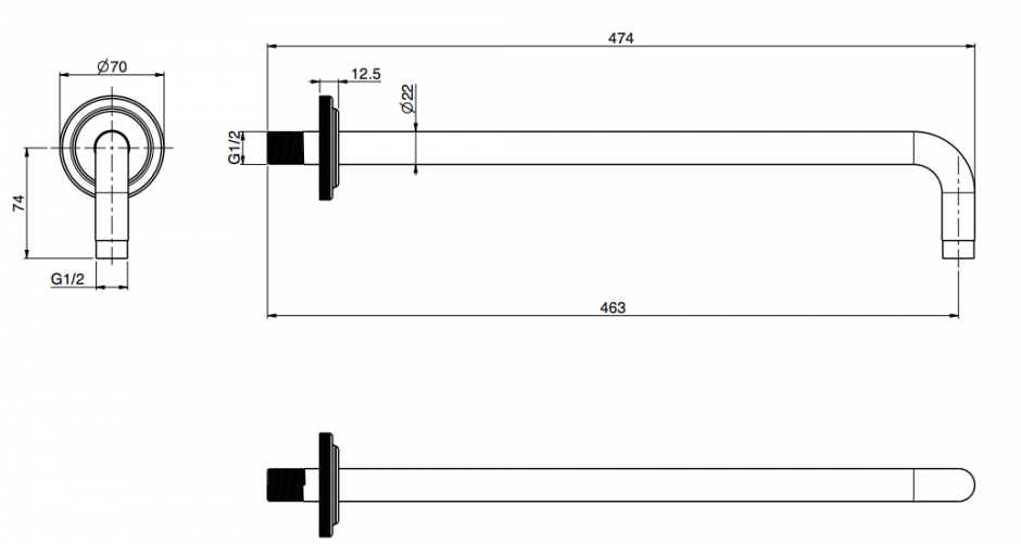 Держатель настенный для верхнего душа Fima - Carlo Frattini Park Lane F1338.45 ФОТО