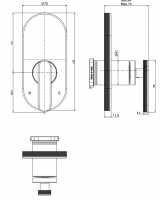 Однорычажный смеситель Fima - Carlo Frattini Park Lane встраиваемый для душа F1309E1 схема 2