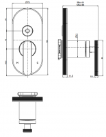 Однорычажный смеситель Fima - Carlo Frattini Park Lane встраиваемый для душа F1309E2 схема 2 Однорычажный смеситель Fima - Carlo Frattini Park Lane встраиваемый для душа F1309E2 схема 2
