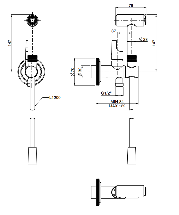 Однорычажный смеситель Fima - Carlo Frattini Park Lane встраиваемый для душа F1320/4 ФОТО