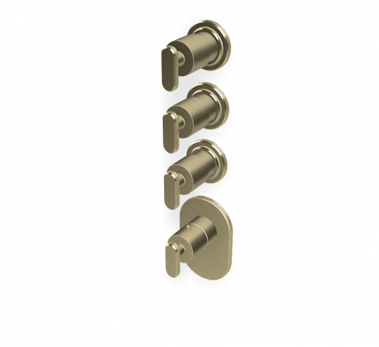 Термостатический смеситель Fima - Carlo Frattini Park Lane встраиваемый для душа F1353X3 схема 6