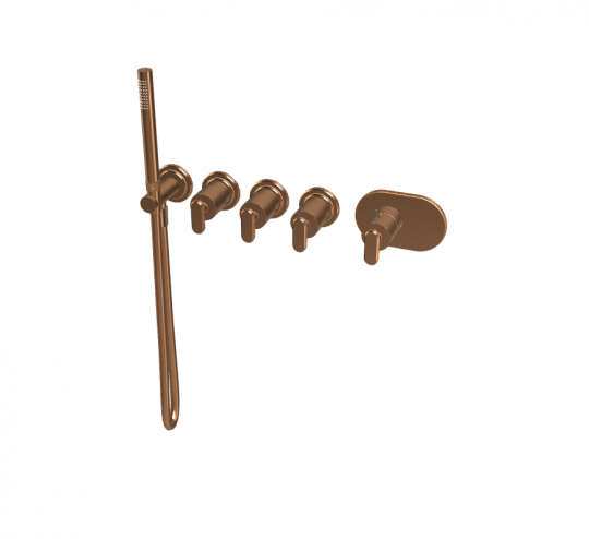 Термостатический смеситель Fima - Carlo Frattini Park Lane встраиваемый для душа F1368X3 схема 11