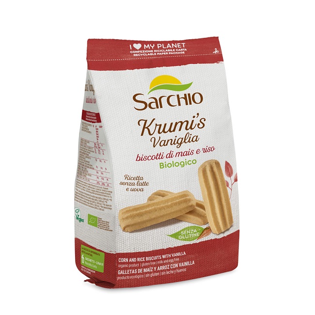 Печенье Крумис с ванилью без глютена 200 г, Krumi’s vaniglia, Sarchio, 200 g