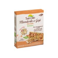 Батончик с миндалем и ягодами годжи без глютена 90 г, Barrette mandorle e goji, Sarchio, 200 g