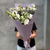 Монобукет из белых эустом  (от 9 шт)