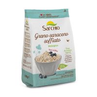 Гречневая крупа дутая без глютена 100 г, Grano saraceno soffiato, Sarchio, 100 g