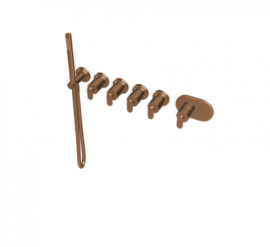 Термостатический смеситель Fima - Carlo Frattini Park Lane встраиваемый для душа F1368X4 схема 11